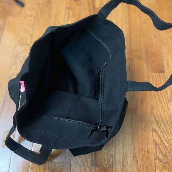 PINK Small Tote Bag - Black w/ Multicolored PINK logo - Picture 8 of 9